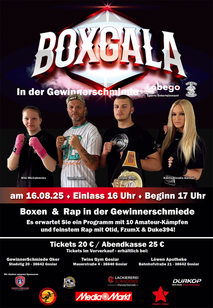 Das aktuelle Boxgala Poster mit alles Informationen.